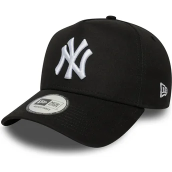 New Era New York Yankees MLB E Frame League Essential svart böjd snapback-keps