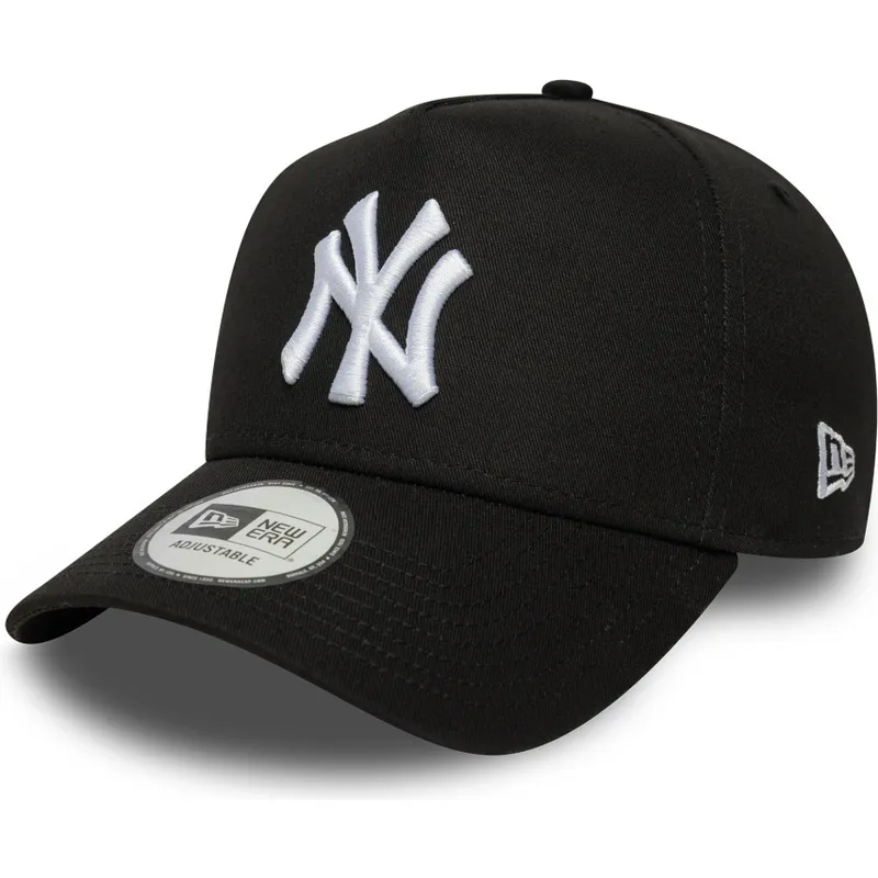 schwarze-gebogene-snapback-kappe-e-frame-league-essential-der-new-york-yankees-mlb-von-new-era