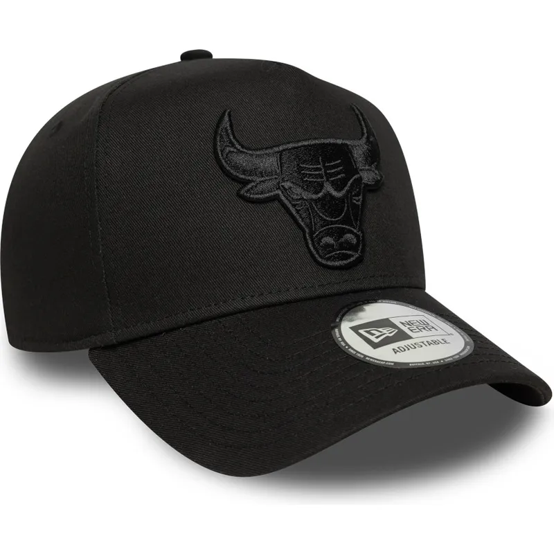 czarna-zakrzywiona-czapka-snapback-e-frame-essential-chicago-bulls-nba-od-new-era