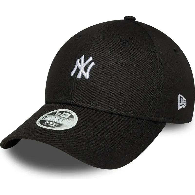 czarna-zakrzywiona-czapka-regulowana-damska-9forty-mini-logo-new-york-yankees-mlb-od-new-era