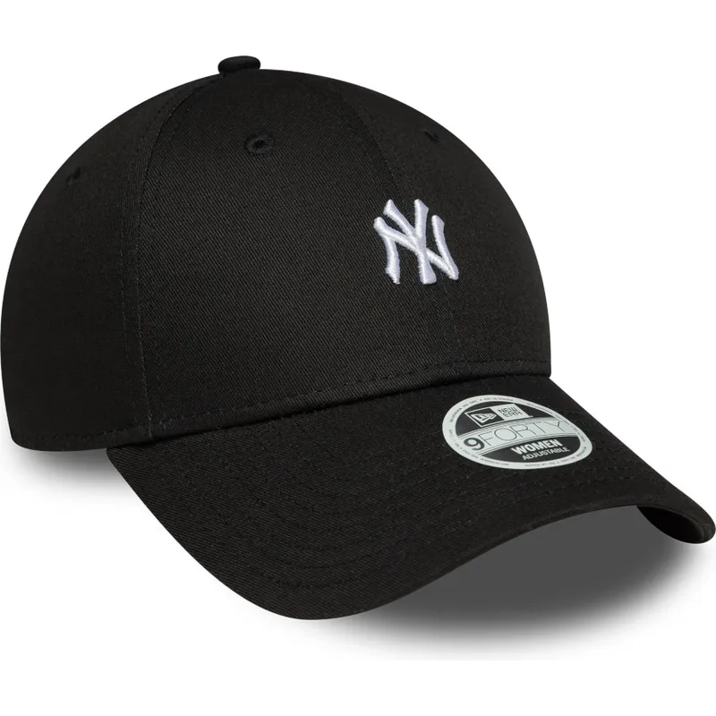 czarna-zakrzywiona-czapka-regulowana-damska-9forty-mini-logo-new-york-yankees-mlb-od-new-era