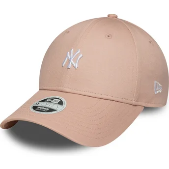 Ροζ καπέλο με κυρτό γείσο για γυναίκες 9FORTY Mini Logo New York Yankees MLB από την New Era
