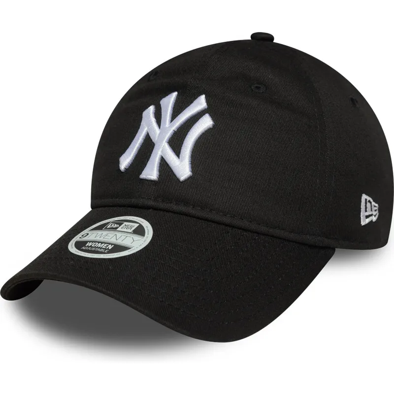 new-era-new-york-yankees-mlb-9twenty-league-essential-justerbar-svart-bojd-keps-for-kvinnor