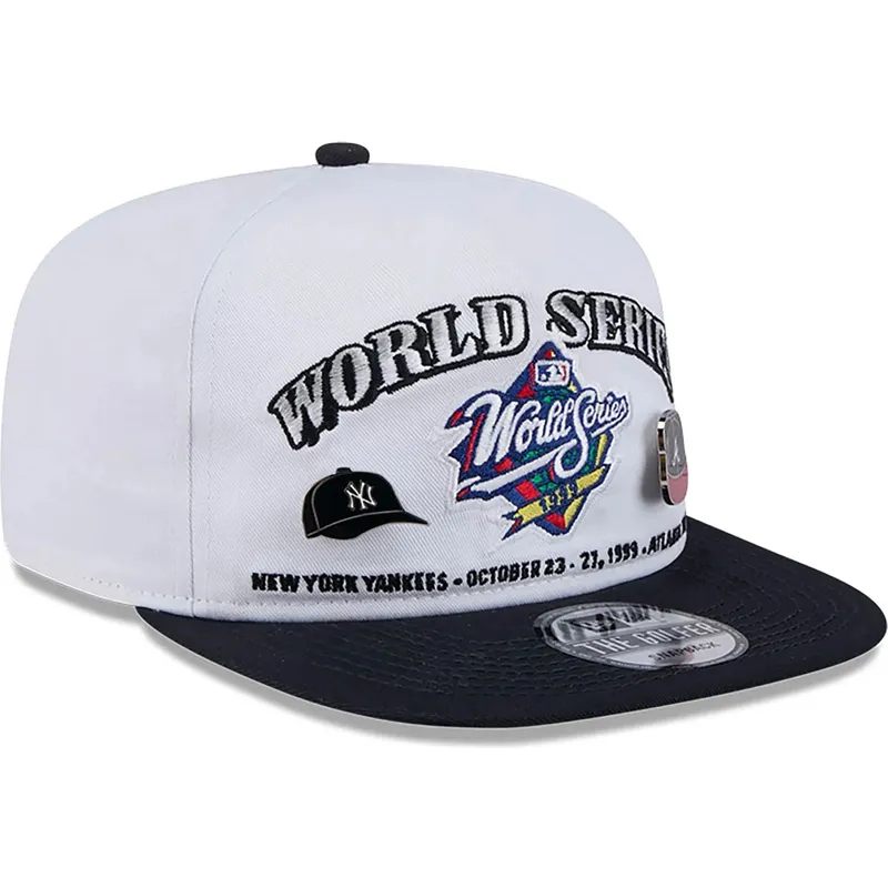 vit-och-svart-snapback-platt-keps-golfer-championship-pin-av-new-york-yankees-atlanta-braves-mlb-fran-new-era