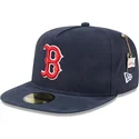 casquette-plate-bleue-marine-ajustee-59fifty-a-frame-championship-side-flag-boston-red-sox-mlb-new-era