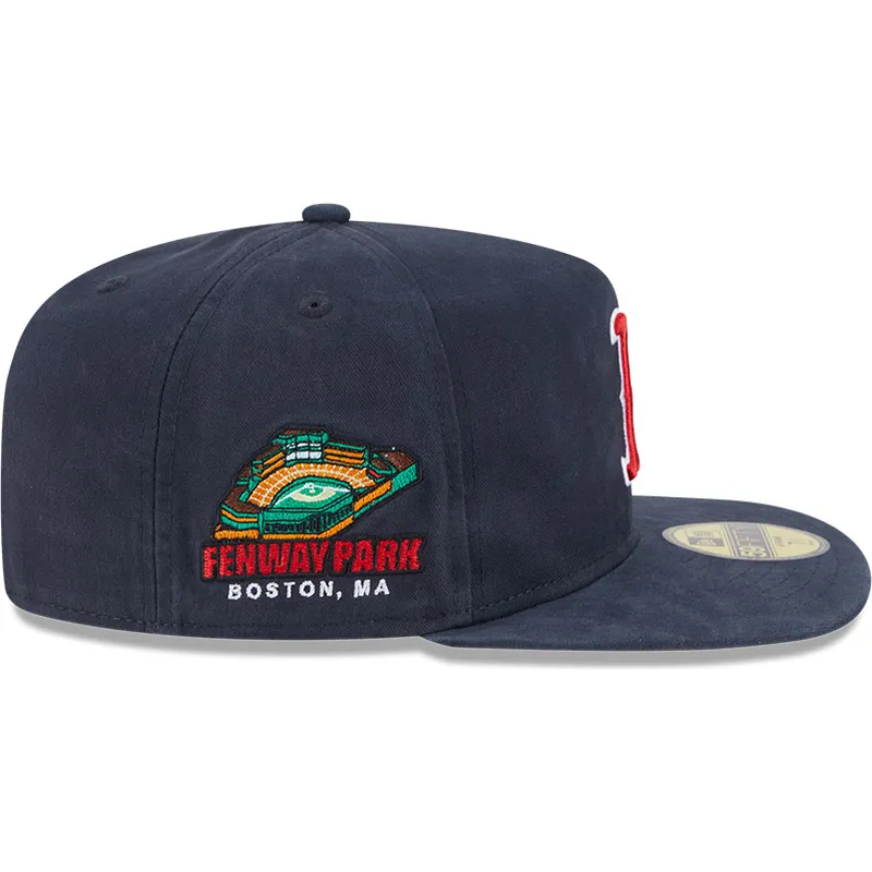 flad-kasket-marinebla-justerbar-59fifty-a-frame-championship-side-flag-fra-boston-red-sox-mlb-fra-new-era