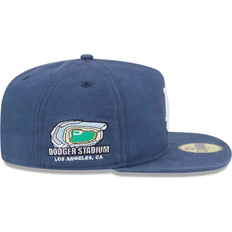 plaska-niebieska-dopasowana-czapka-59fifty-a-frame-championship-side-flag-los-angeles-dodgers-mlb-new-era