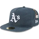 cappello-piatto-verde-aderente-59fifty-a-frame-championship-side-flag-degli-oakland-athletics-mlb-di-new-era
