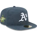 cappello-piatto-verde-aderente-59fifty-a-frame-championship-side-flag-degli-oakland-athletics-mlb-di-new-era