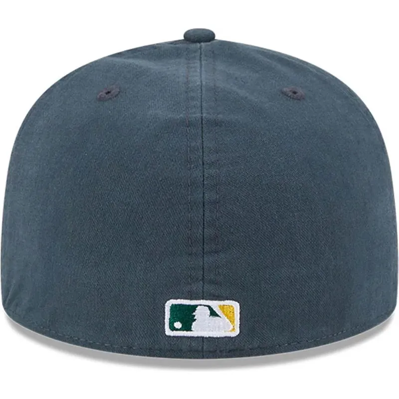 cappello-piatto-verde-chiuso-59fifty-a-frame-championship-side-flag-degli-oakland-athletics-mlb-di-new-era
