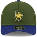 casquette-courbee-verte-et-bleue-snapback-9forty-m-crown-city-feature-los-angeles-dodgers-mlb-new-era