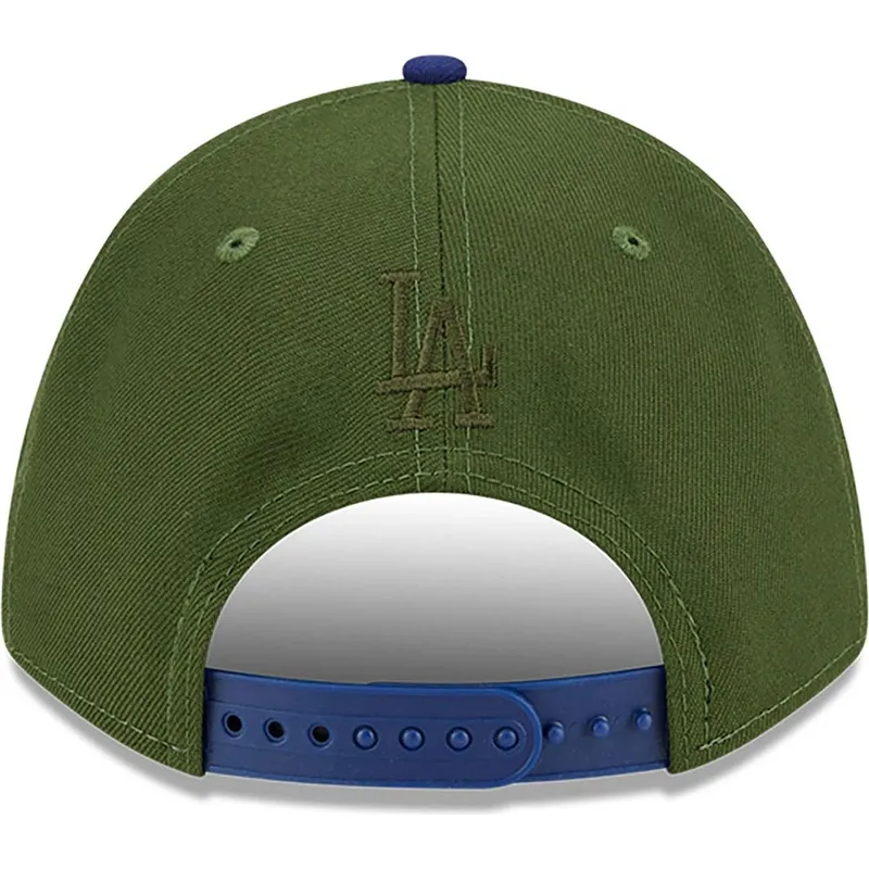 gron-og-bla-buet-kasket-snapback-9forty-m-crown-city-feature-fra-los-angeles-dodgers-mlb-fra-new-era
