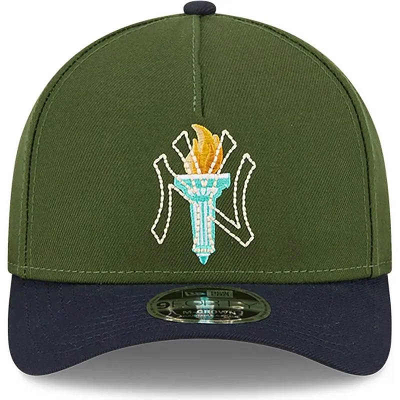 gron-och-marinbla-bojd-snapback-keps-9forty-m-crown-city-feature-new-york-yankees-mlb-fran-new-era