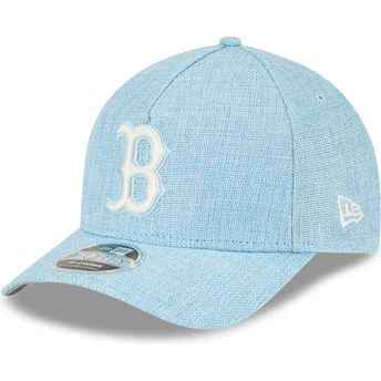 Cappellino visiera curva azzurro snapback 9FORTY M-Crown A Frame Cotton Weave di Boston Red Sox MLB di New Era