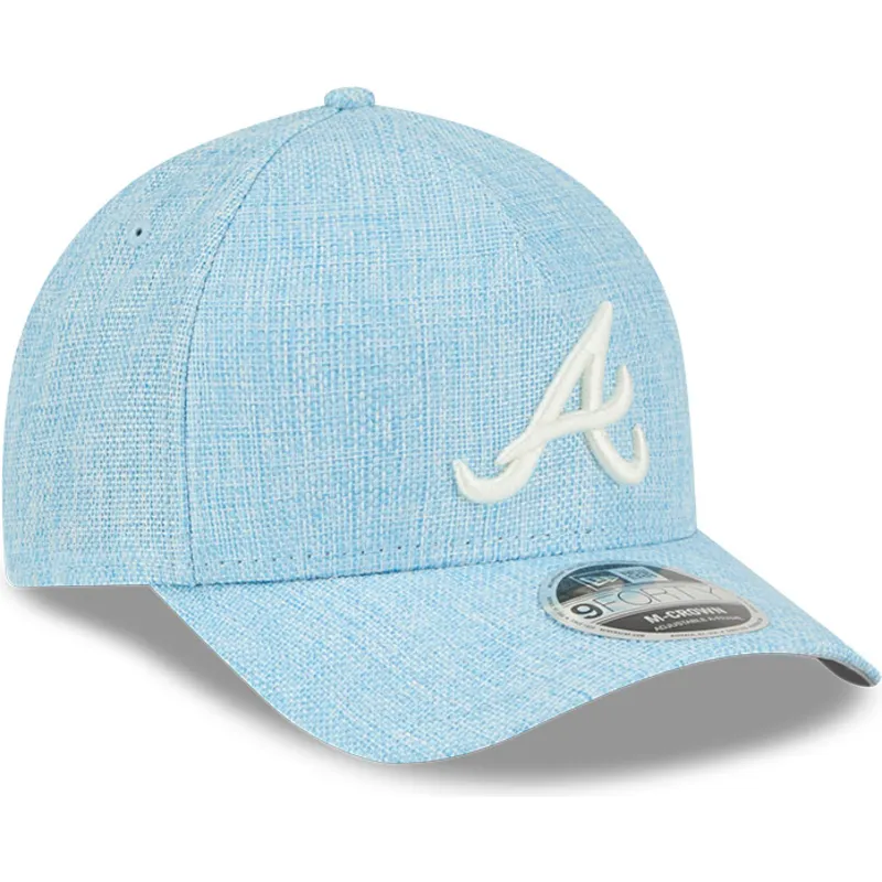 cappellino-visiera-curva-azzurro-snapback-9forty-m-crown-a-frame-cotton-weave-di-atlanta-braves-mlb-di-new-era