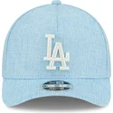cappellino-visiera-curva-azzurro-snapback-9forty-m-crown-a-frame-cotton-weave-di-los-angeles-dodgers-mlb-di-new-era