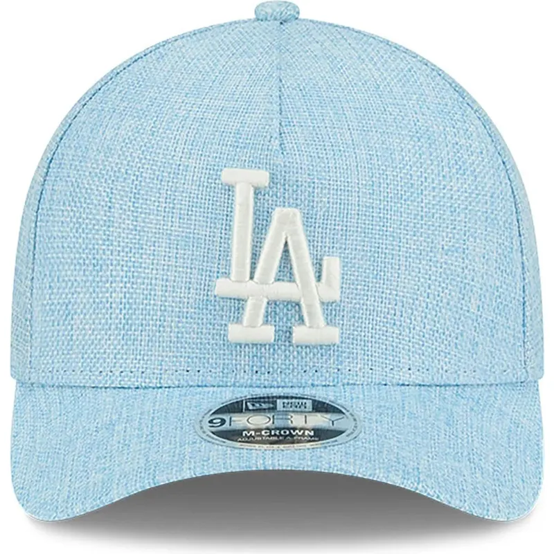 cappellino-azzurro-chiaro-snapback-9forty-m-crown-a-frame-cotton-weave-dei-los-angeles-dodgers-mlb-di-new-era
