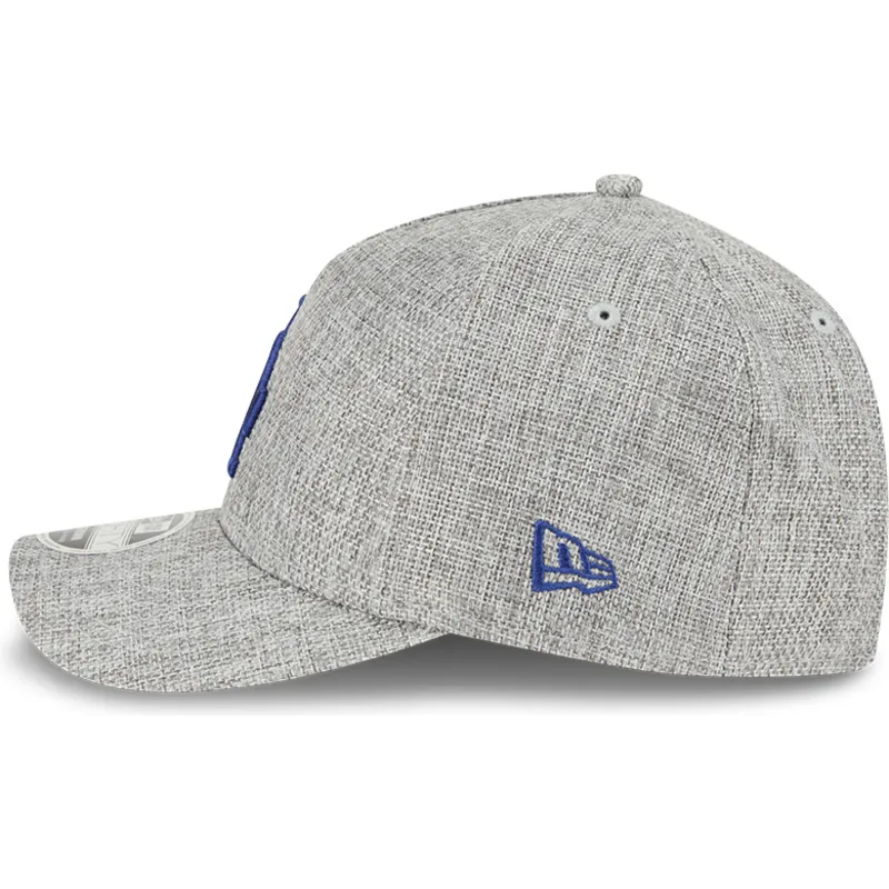 cappellino-visiera-curva-grigio-snapback-con-logo-blu-9forty-m-crown-a-frame-cotton-weave-di-los-angeles-dodgers-mlb-di-new-era