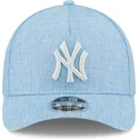 new-era-mlb-new-york-yankees-9forty-m-crown-a-frame-cotton-weave-snapback-kappe-in-hellblau