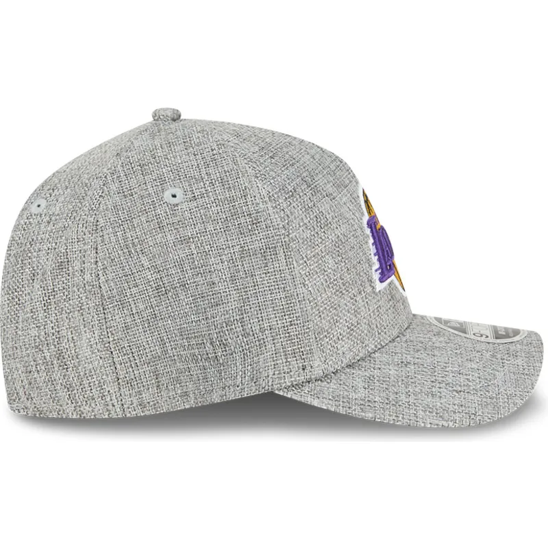 szara-czapka-z-zakrzywionym-daszkiem-snapback-9forty-m-crown-a-frame-cotton-weave-los-angeles-lakers-nba-new-era