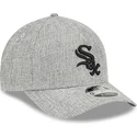 cappellino-grigio-curvo-snapback-9forty-m-crown-a-frame-cotton-weave-dei-chicago-white-sox-mlb-di-new-era