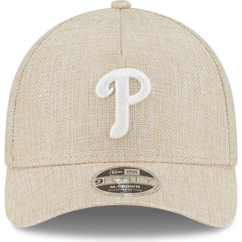 cappellino-visiera-curva-beige-snapback-9forty-m-crown-a-frame-cotton-weave-di-philadelphia-phillies-mlb-di-new-era