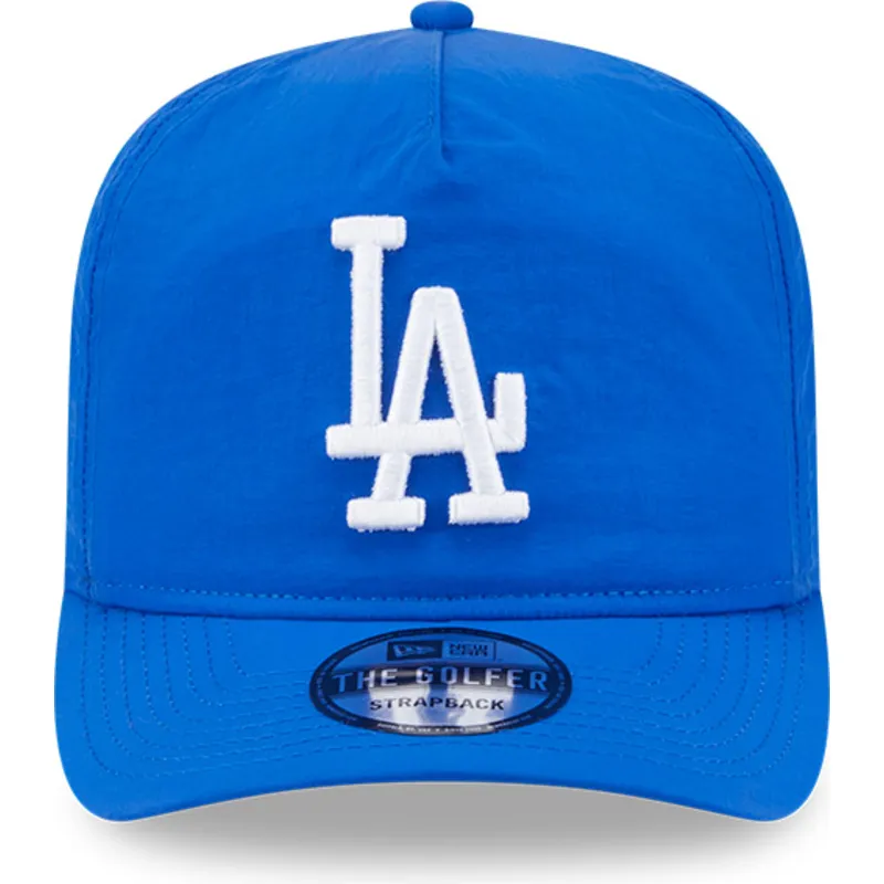 blaue-verstellbare-curved-cap-golfer-everyday-nylon-der-los-angeles-dodgers-mlb-von-new-era