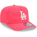 rosa-verstellbare-gebogene-kappe-golfer-everyday-nylon-der-los-angeles-dodgers-mlb-von-new-era