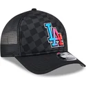 schwarze-trucker-kappe-9forty-m-crown-a-frame-gradient-raceway-los-angeles-dodgers-mlb-von-new-era