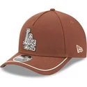 casquette-courbee-marron-snapback-9forty-m-crown-a-frame-motorsport-los-angeles-dodgers-mlb-new-era