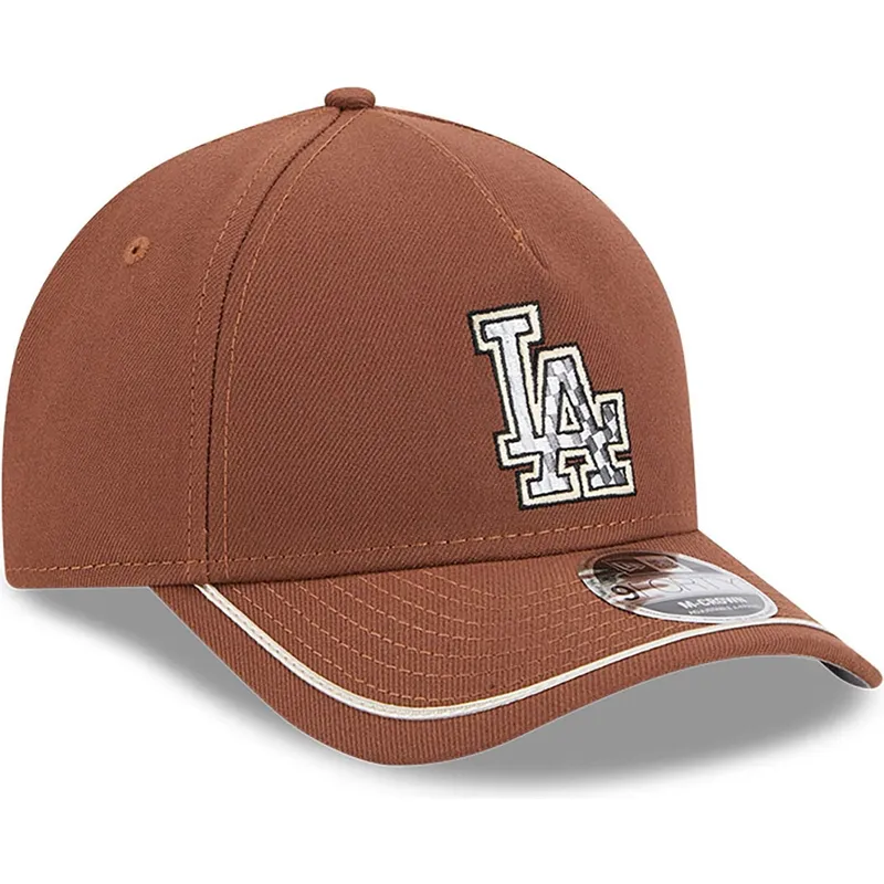 brun-bojd-snapback-keps-9forty-m-crown-a-frame-motorsport-los-angeles-dodgers-mlb-fran-new-era