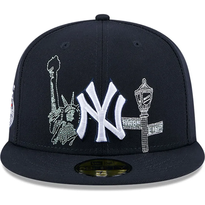 cappello-piatto-blu-navy-regolabile-59fifty-state-stitch-dei-new-york-yankees-mlb-di-new-era