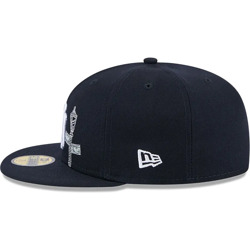 marineblaue-anliegende-59fifty-state-stitch-flat-cap-der-new-york-yankees-mlb-von-new-era