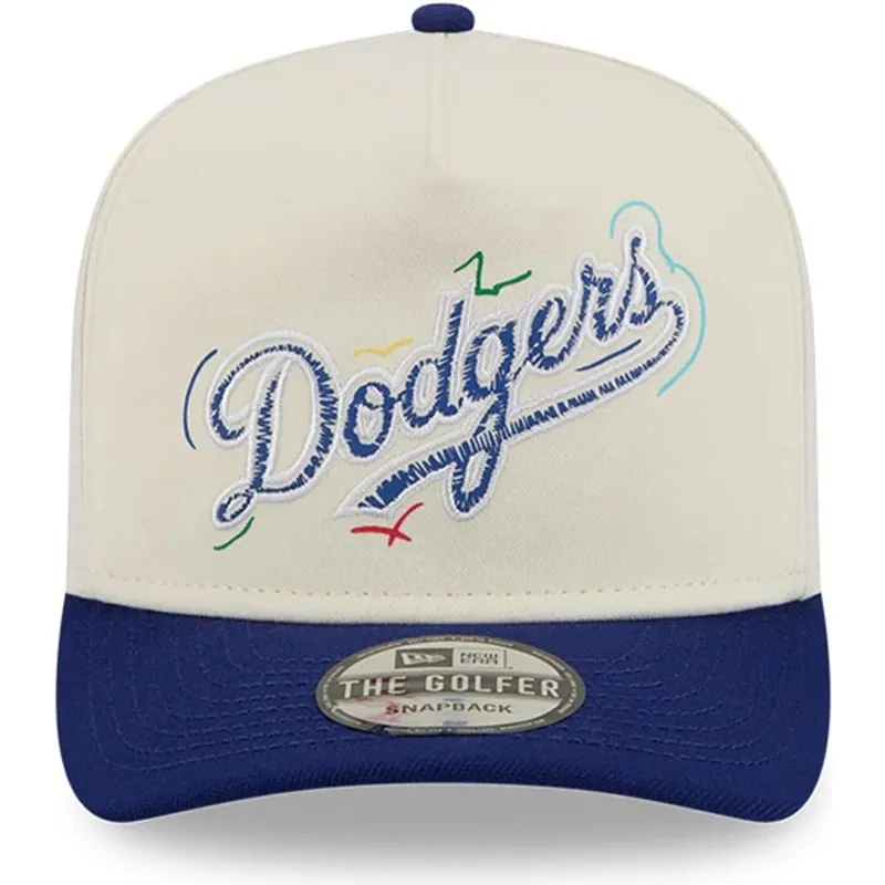 new-era-los-angeles-dodgers-mlb-golfer-team-scribble-vit-och-bla-snapback-bojd-keps