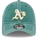 cappellino-curvo-verde-regolabile-9twenty-washed-contrast-di-oakland-athletics-mlb-di-new-era