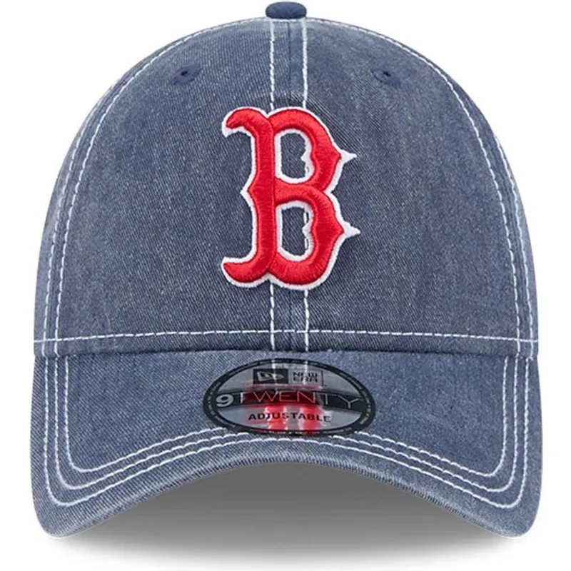 boston-red-sox-mlb-new-era-9twenty-justerbar-tvattad-kontrast-bla-bojd-keps