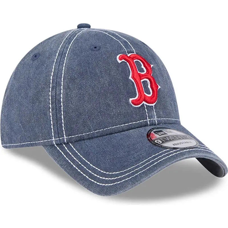 boston-red-sox-mlb-new-era-9twenty-justerbar-tvattad-kontrast-bla-bojd-keps