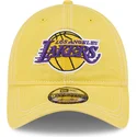 casquette-courbee-jaune-ajustable-9twenty-washed-contrast-los-angeles-lakers-nba-new-era