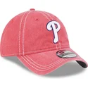 casquette-courbee-rose-ajustable-9twenty-washed-contrast-philadelphia-phillies-mlb-new-era