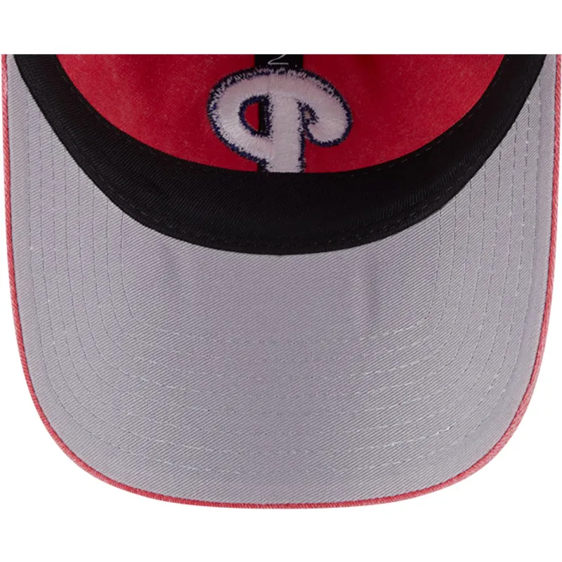 rosa-verstellbare-curved-cap-9twenty-washed-contrast-der-philadelphia-phillies-mlb-von-new-era