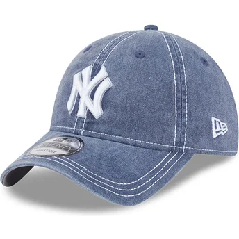 Casquette courbée grise ajustable 9TWENTY Washed Contrast New York Yankees MLB New Era