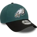 cappellino-visiera-curva-verde-e-nero-regolabile-9forty-the-league-di-philadelphia-eagles-nfl-di-new-era