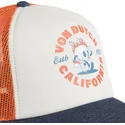 gorra-trucker-beige-naranja-y-azul-crew22-de-von-dutch