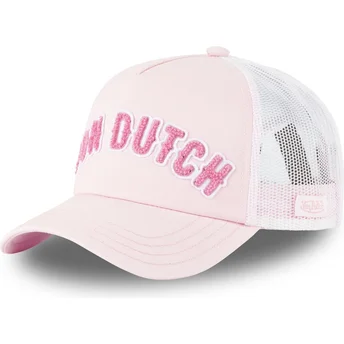 Casquette trucker rose et blanche pour enfant KID_BUCKL LP Von Dutch