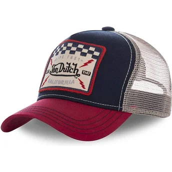 Casquette trucker bleue marine, blanche et rouge pour enfant KID_SQUARE16 Von Dutch