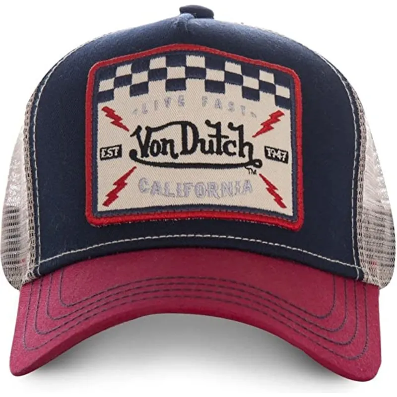 cappellino-trucker-blu-marino-bianco-e-rosso-per-bambino-kidsquare16-di-von-dutch