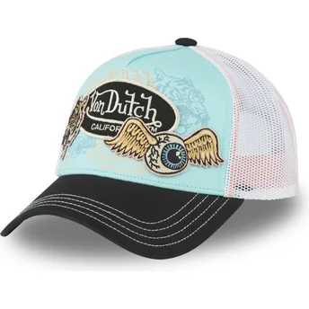 Von Dutch PATCHES08 blå, vit och svart truckerkeps