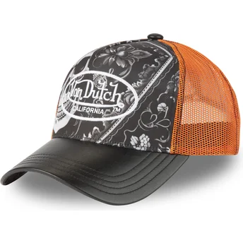 Gorra trucker negra y naranja SUBL01 de Von Dutch