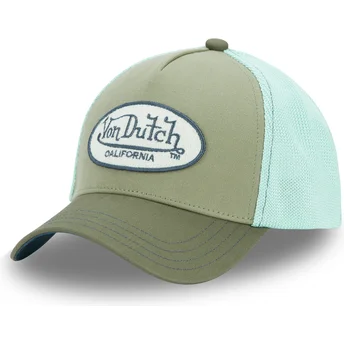 Von Dutch TERRY03 grøn og blå trucker kasket