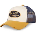 von-dutch-used-05-beige-blue-and-yellow-trucker-hat